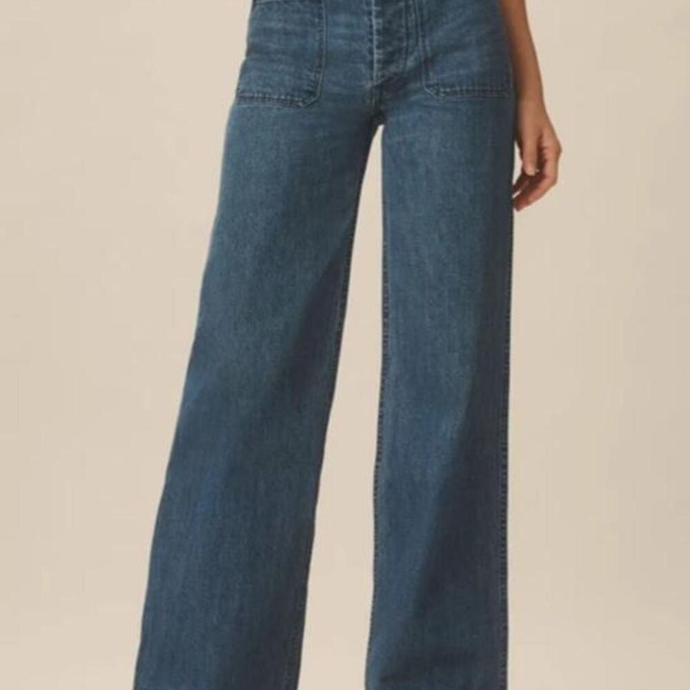 Buck Mason Newport Sailor Pant Size 27 Blue Wide Leg Jeans